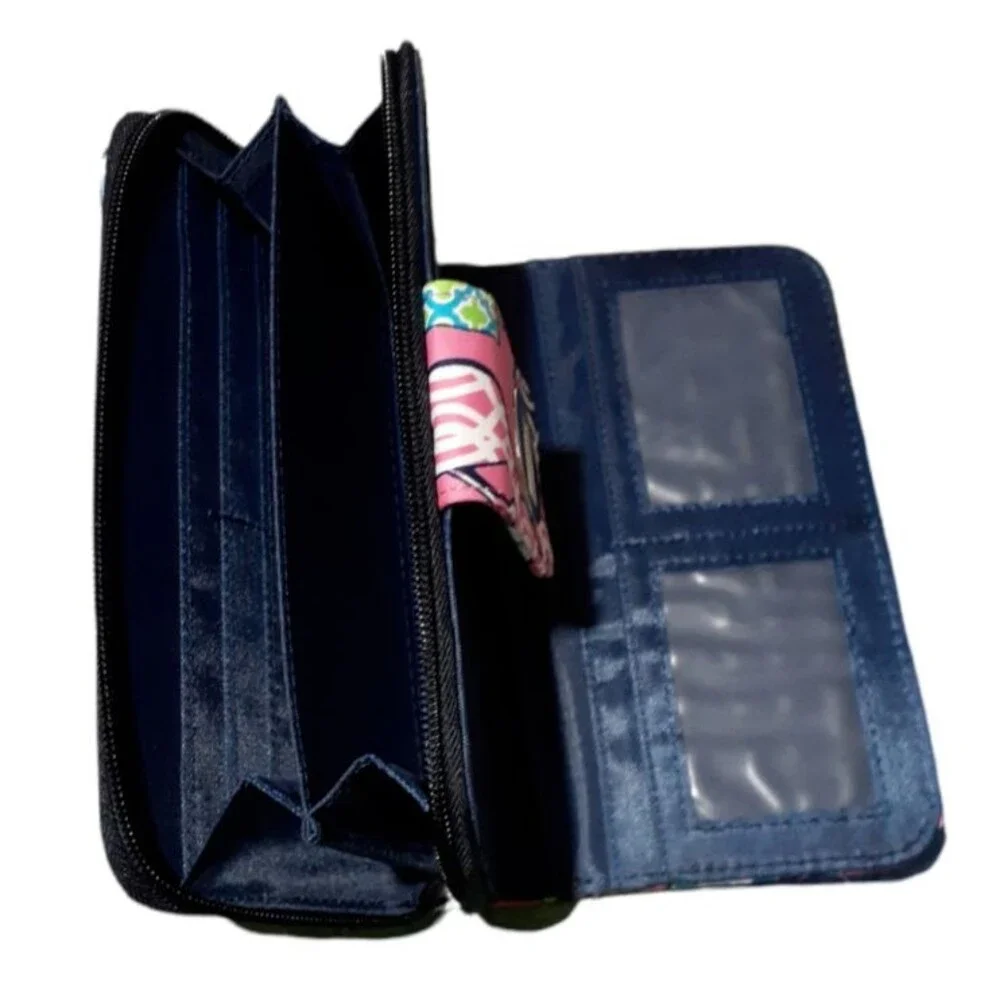 Unbranded Women's Card Coins Turn Lock Wallet in Pink Lobster Print
